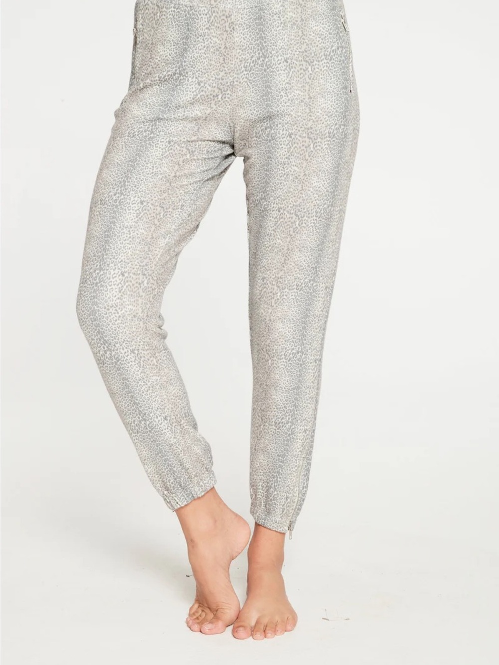 Chaser Gray Animal-Print Jogger Pants